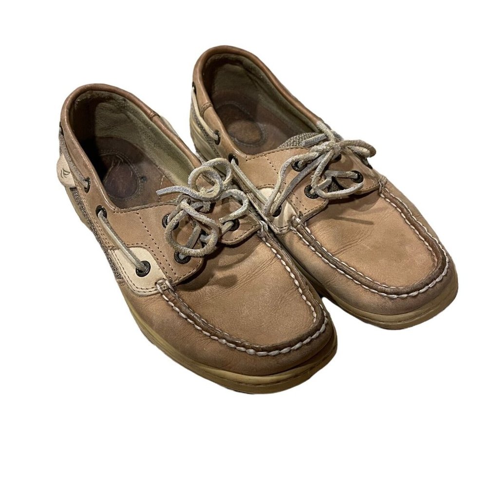 Sperry Top-Sider Women’s Bluefish 2 Eye Linen/Oat Boat Shoes Size 7.5M 9276619 - Picture 3 of 12